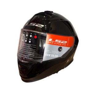 LS2 FF800 STORM II SOLID, MOTO ĶIVERE, melna spīdīga