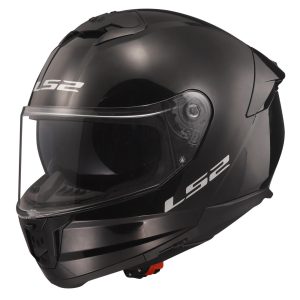 LS2 FF808 STREAM II SOLID, MOTO ĶIVERE, melna matēta