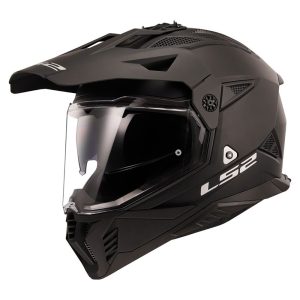 LS2 MX702 PIONEER II SOLID, MOTO ĶIVERE, melna matēta