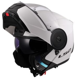 LS2 FF902 SCOPE II SOLID, MOTO ĶIVERE, balta spidīga