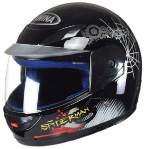 Bērnu moto ķivere MINI TN-8636, 47-48cm, Melna Spiderman