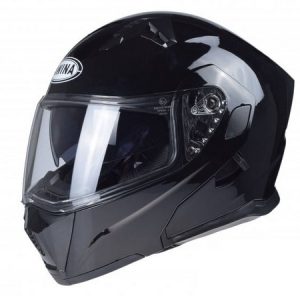 Moto ķivere ar paceļamu žokli AWINA FLIP-UP melna