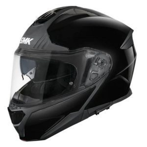 Moto ķivere ar paceļamu žokli SMK GULLWING Melna spīdīga