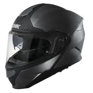 Moto ķivere ar paceļamu žokli SMK GULLWING Melna matēta