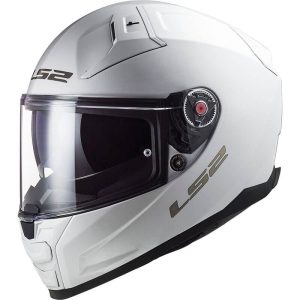 LS2 FF811 VECTOR II SOLID, MOTO ĶIVERE, balta spīdīga