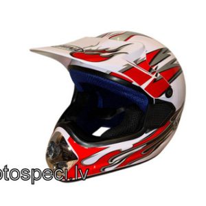 Moto ķivere AWINA ENDURO balta/sarkana TN8686-30