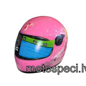 Moto ķivere bērnu Abiwa Helmets Feja 2, rozā 8899009