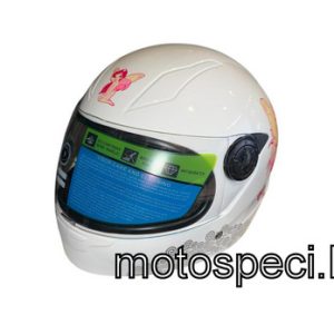 Moto ķivere bērnu Abiwa Helmets Feja Balta 8899005