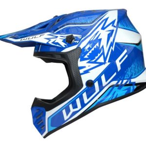 Moto ķivere bērnu WULFSPORT OFFROAD AIR-X zila