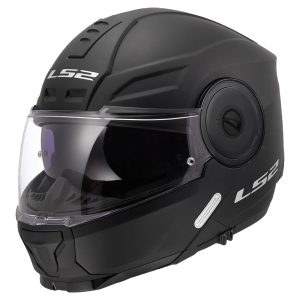 LS2 FF902 SCOPE II SOLID, MOTO ĶIVERE, melna matēta