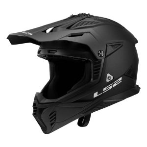 LS2 MX708 FAST II SOLID, MOTO ĶIVERE, melna matēta